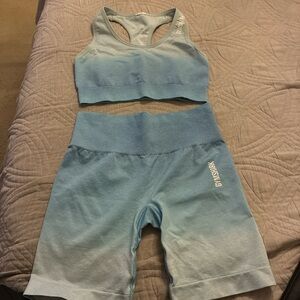 Gymshark Blue Gradient Activewear Set